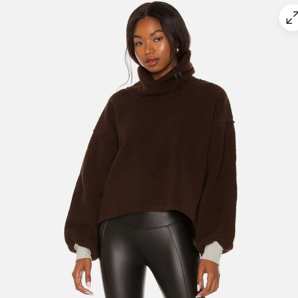 Womens Espresso Beans Elk Mountain Pullover Sweater